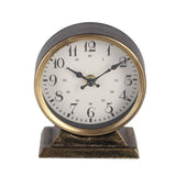 Klok rond caroline s metaal 13x6,5x15cm