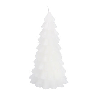 No brand kaars boom white 10x10x20cm