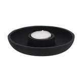 No brand kaarsenhouder aluminium black 13.5x13.5x2.5cm