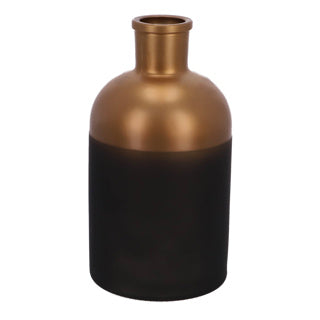 Countryfield fles vaas madelon s zwart koper 26 cm