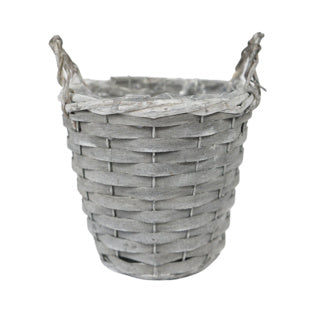 Bloempot mand kiwi licht grijs 20 cm