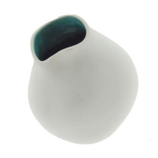 No brand vaas keramiek 9 cm wit blauw