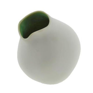 No brand vaas keramiek 9 cm wit groen