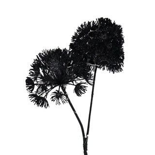 No brand kunst bloem heracleum countryfield led zwart 75 cm