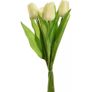 No brand tulp boeket 7 stuks 36 cm cream