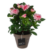 Edelman kunstplant azalea roze in pot
