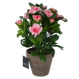 Edelman kunstplant azalea roze in pot