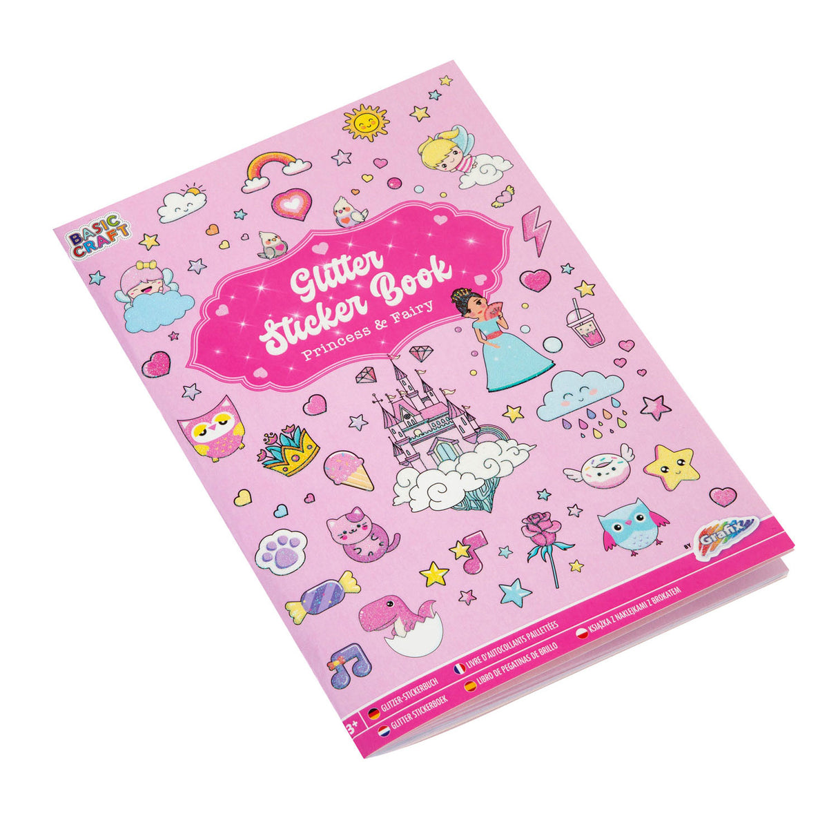 Creative craft group glitter stickerboek a5 - roze