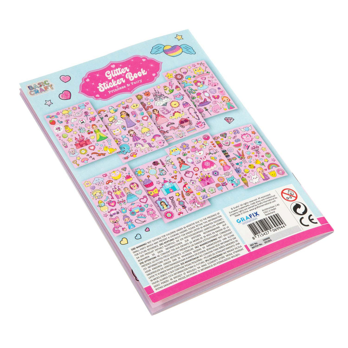 Creative craft group glitter stickerboek a5 - roze