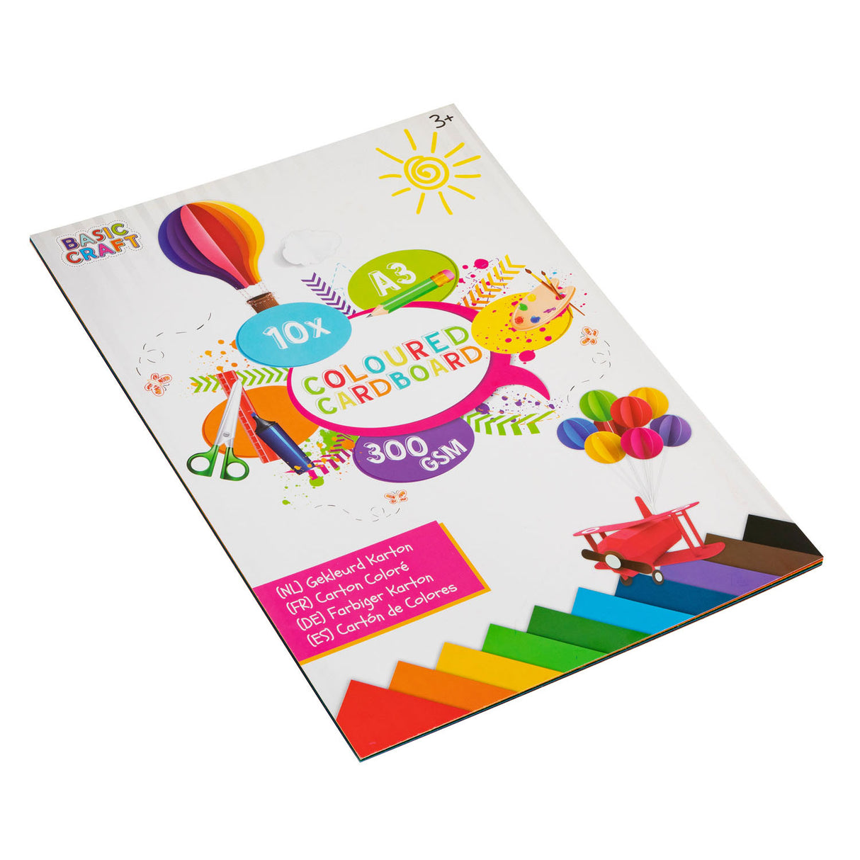 Creative craft group gekleurd karton a3 10 vellen, 300 gsm