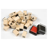 Creative craft group houten stempelset - figuren, 27dlg.