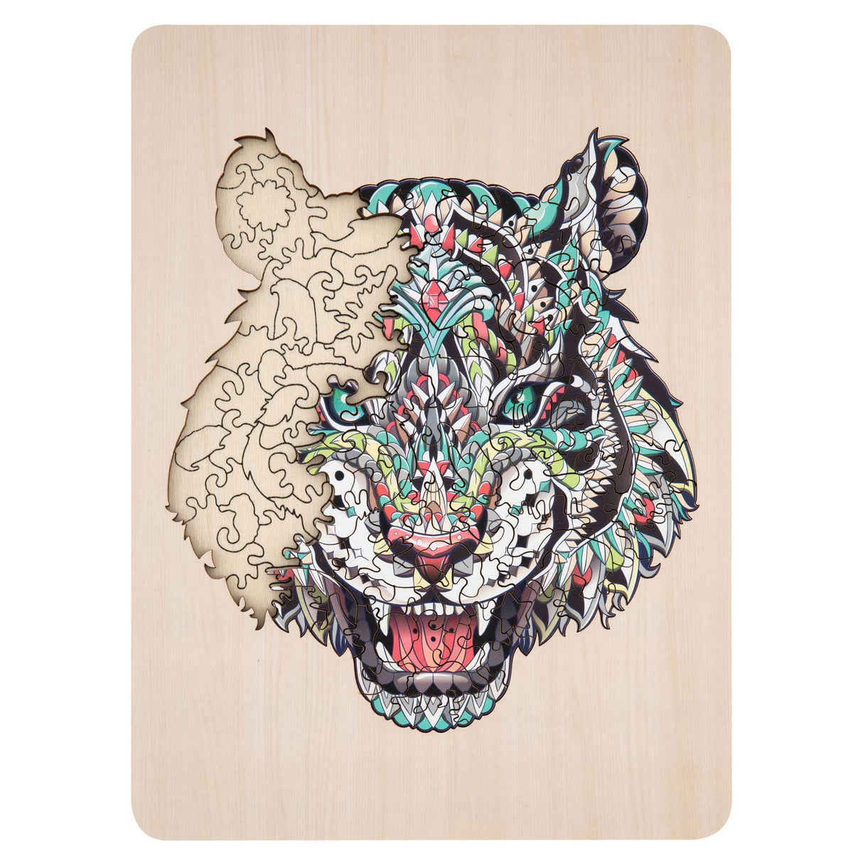 Unieke houten puzzel tijger, 130st.