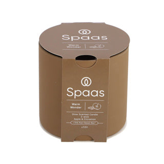 Spaas glow geurkaars 2-wiek 55u - warm wonder