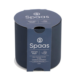 Spaas glow geurkaars 2-wiek 55u - midnight magic