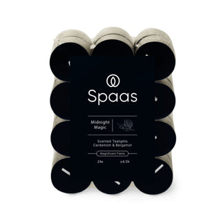 Spaas geurtheelichten blokverpakking x24 4,5u - midnight magic