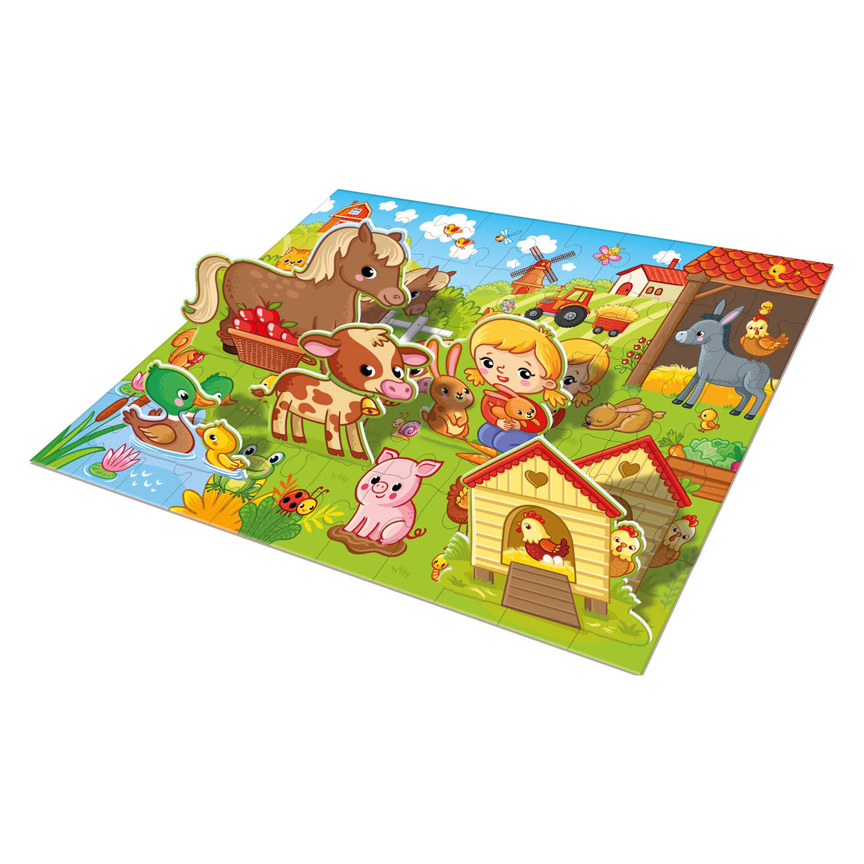 Grafix 3d vloerpuzzel boerderij, 55st.