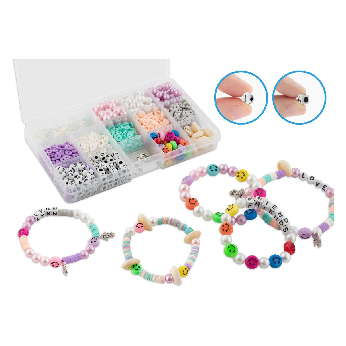 Grafix kralensets beads in box, 12 setjes beads
