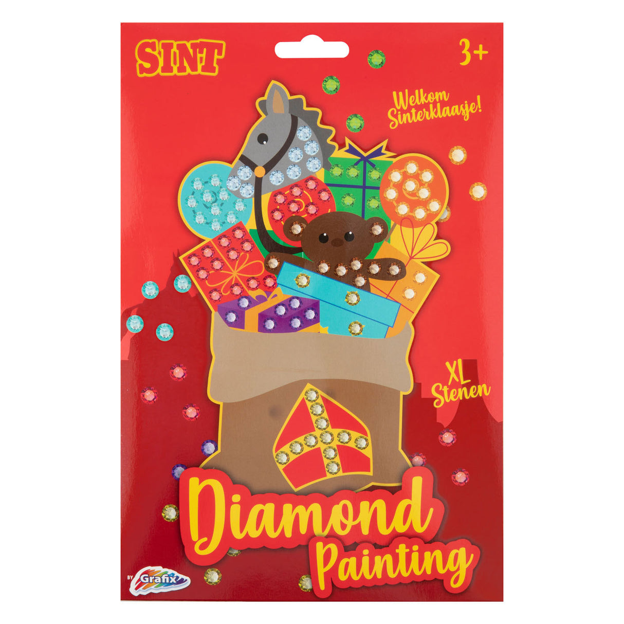 Grafix sinterklaas mozaiek diamond painting - xl stenen
