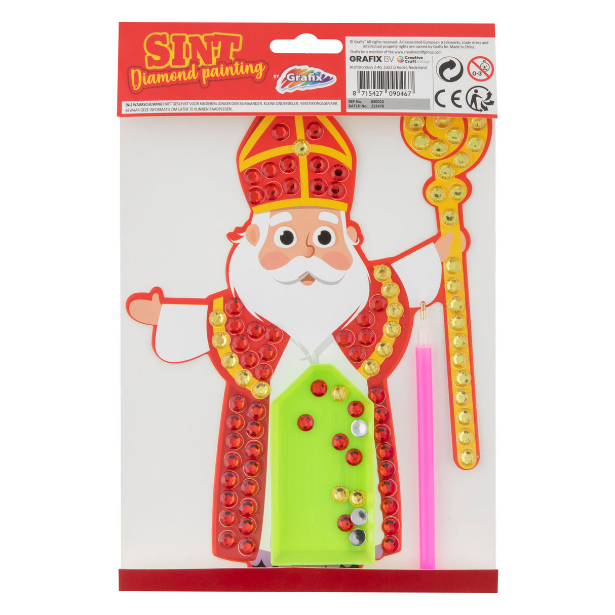 Grafix sinterklaas mozaiek diamond painting - xl stenen