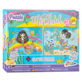 Grafix glitterpuzzel set zeemeermin, 2x24st.