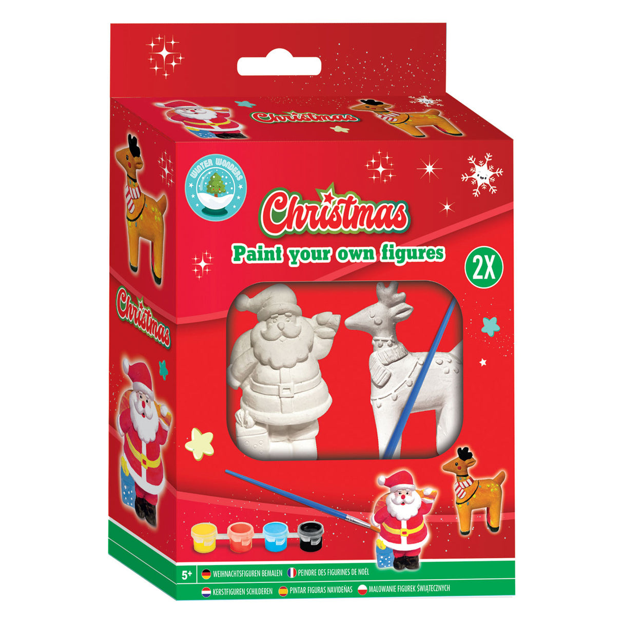 Grafix schilder je eigen kerstfiguren, set van 2 stuks