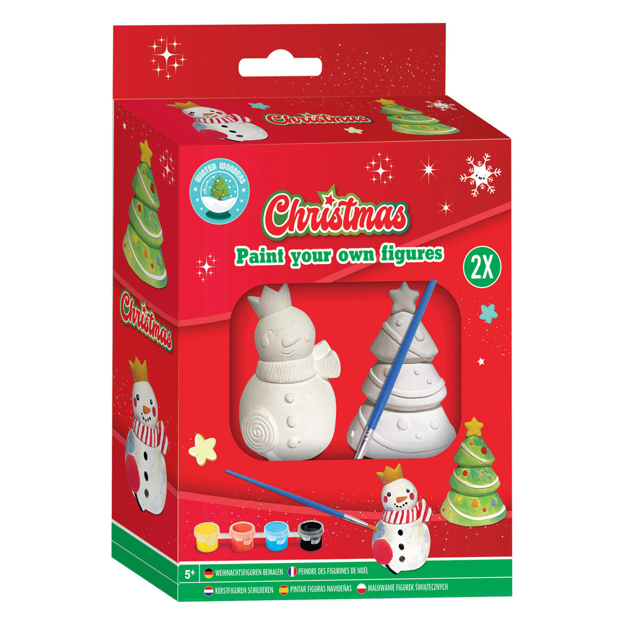 Grafix schilder je eigen kerstfiguren, set van 2 stuks