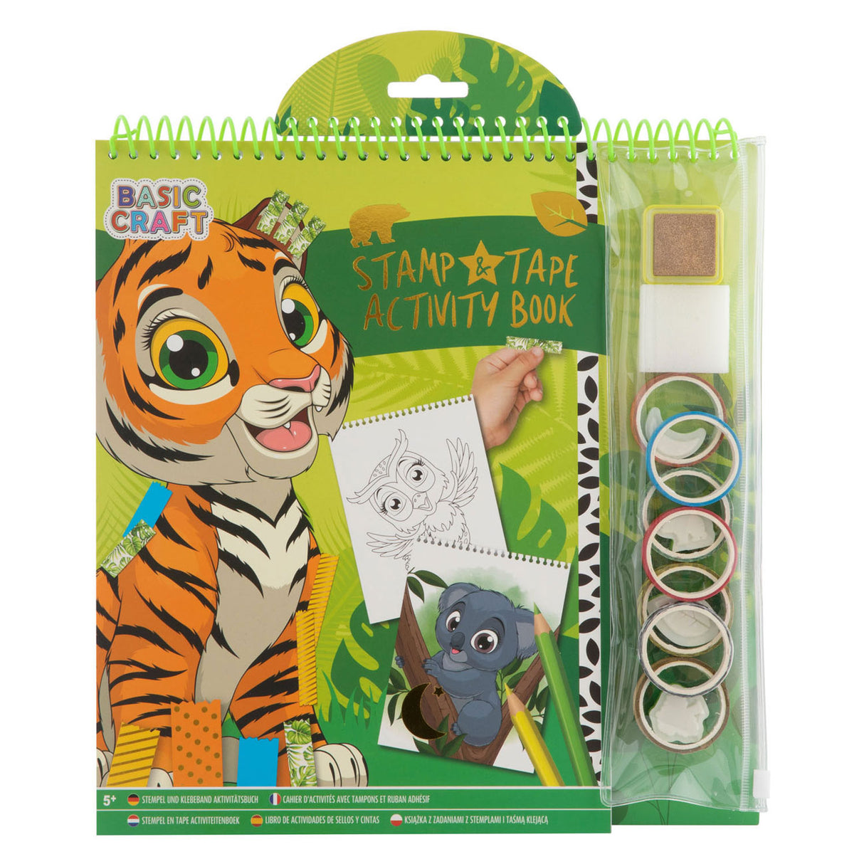 Creative craft group stempel en tape activiteitenboek - tijger