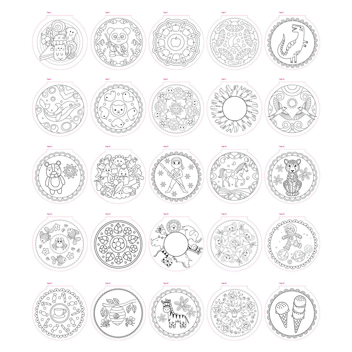 Creative craft group mandala kleurboek, 25 kleurplaten
