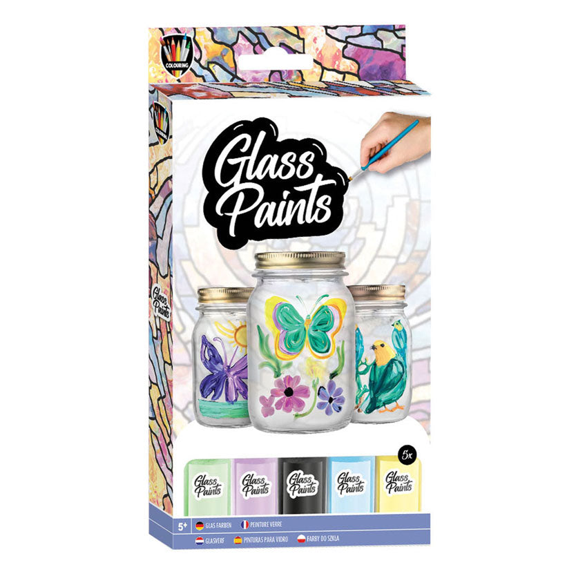 Creative craft group glasverf met penseel, 5x22ml
