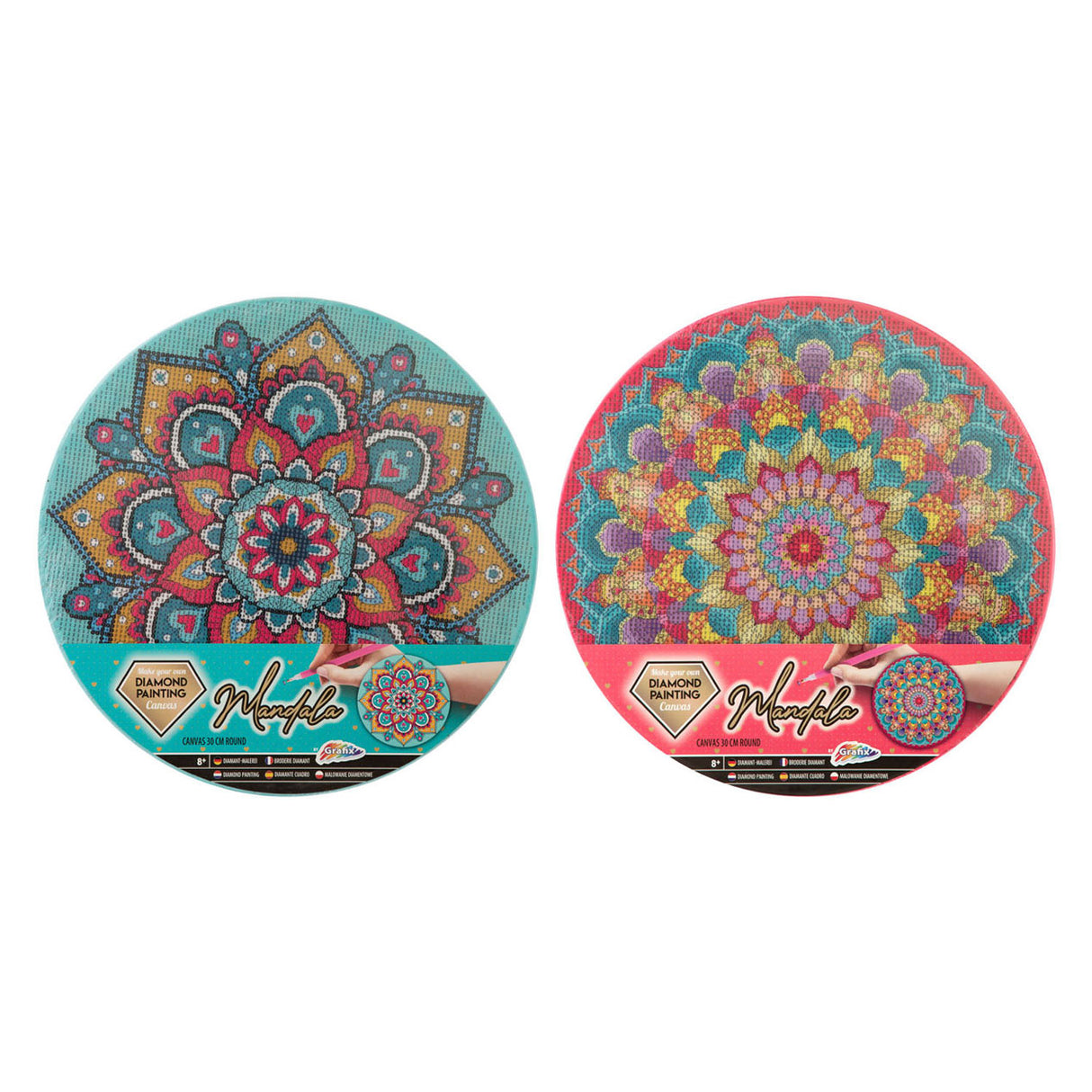 Creative craft group diamond painting mandala canvas, 30cm