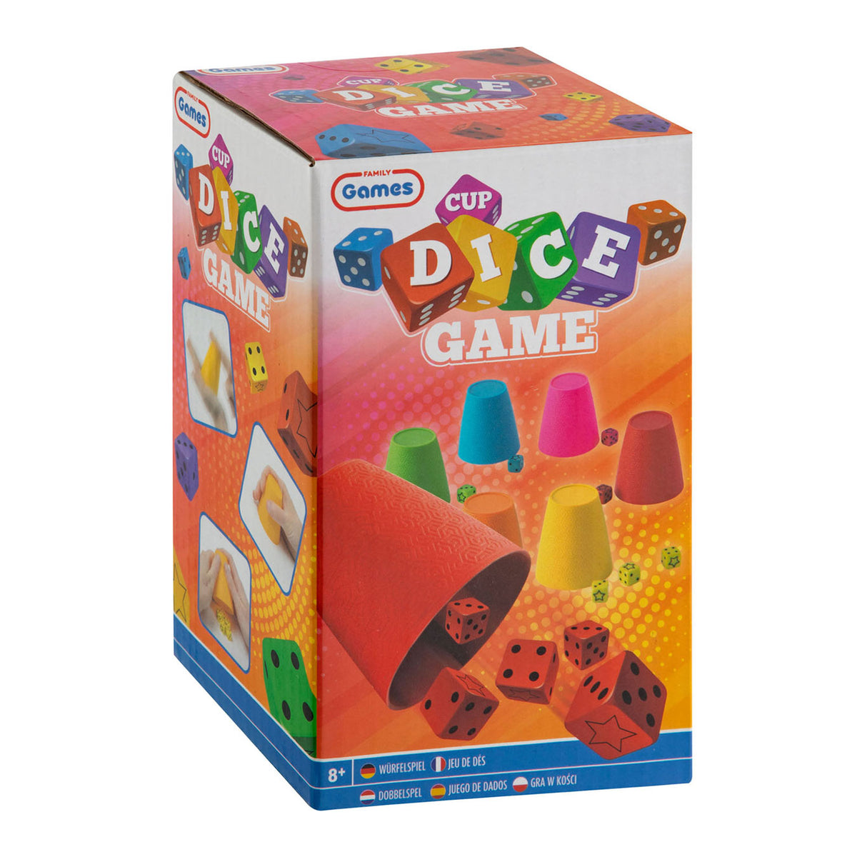 Creative craft group dobbelspel 6 cups en 30 dobbelstenen