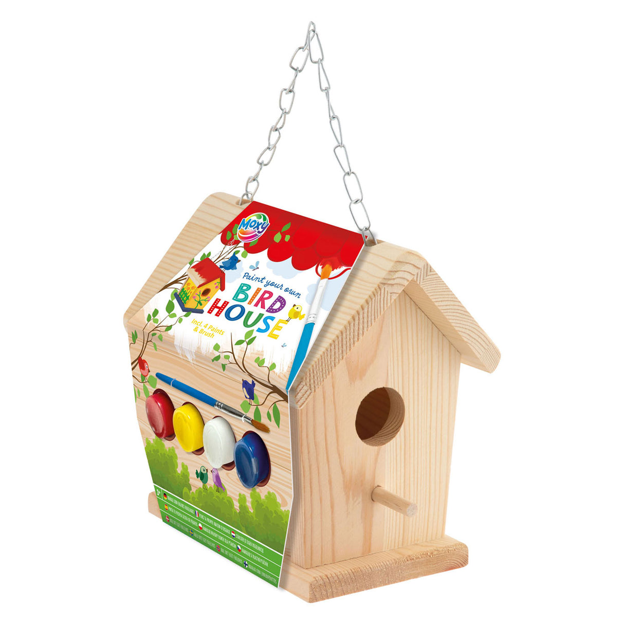 Creative craft group schilder je eigen vogelhuisje verfset
