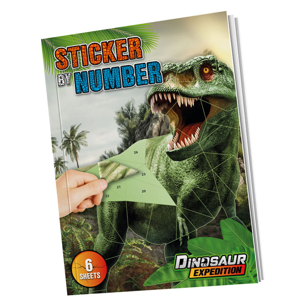 Creative craft group dino stickeren op nummer