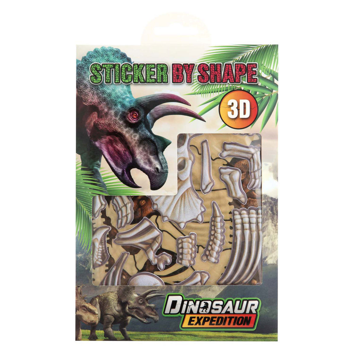 Creative craft group dino stickeren op vorm