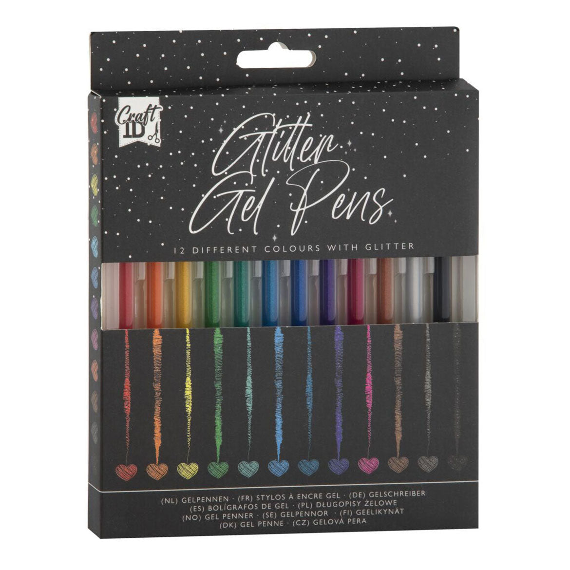 Creative craft group gelpennen glitter, 12st.