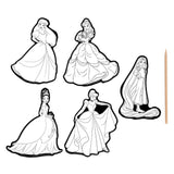 Creative craft group scratch art stickers - disney prinses, 6dlg.