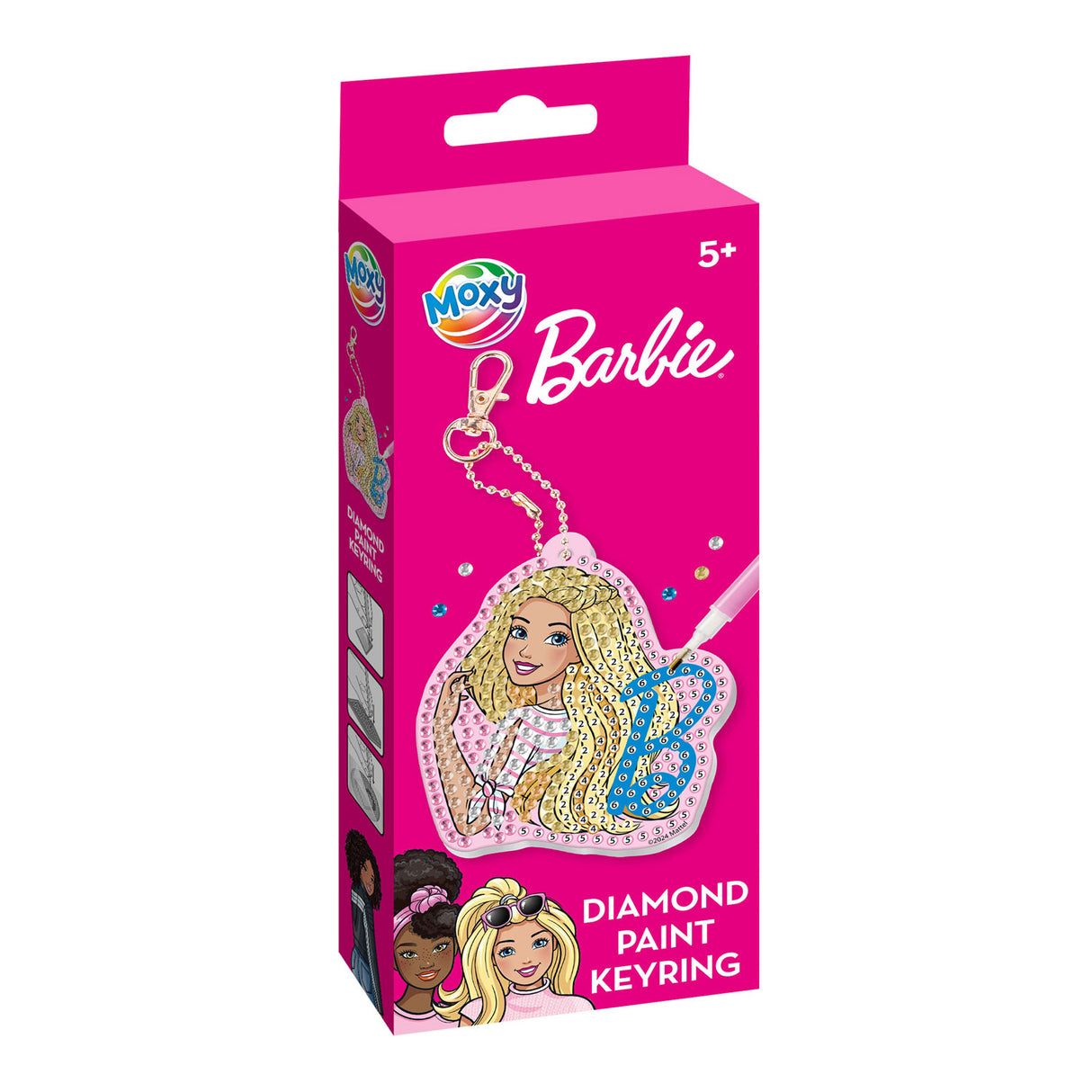 Creative craft group maak je eigen diamond paining sleutelhanger barbie