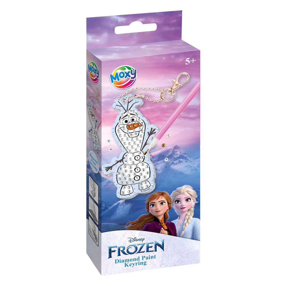 Creative craft group maak je eigen diamond paining sleutelhanger olaf