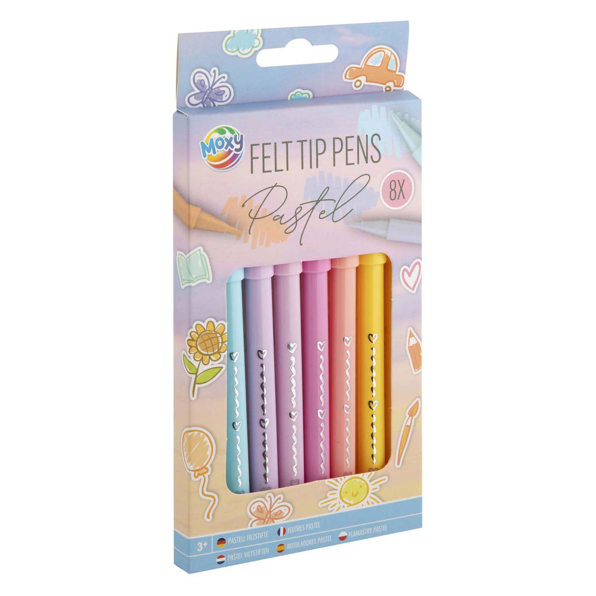 Creative craft group viltstiften pastel, 8st.