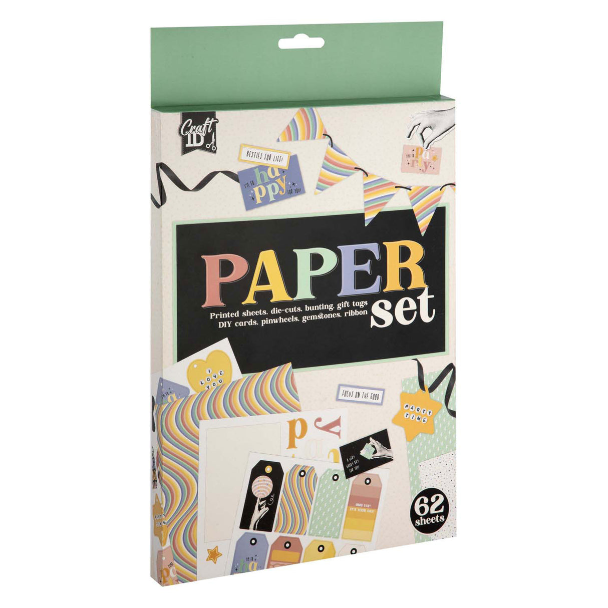Creative craft group knutsel papier met print gemend a4