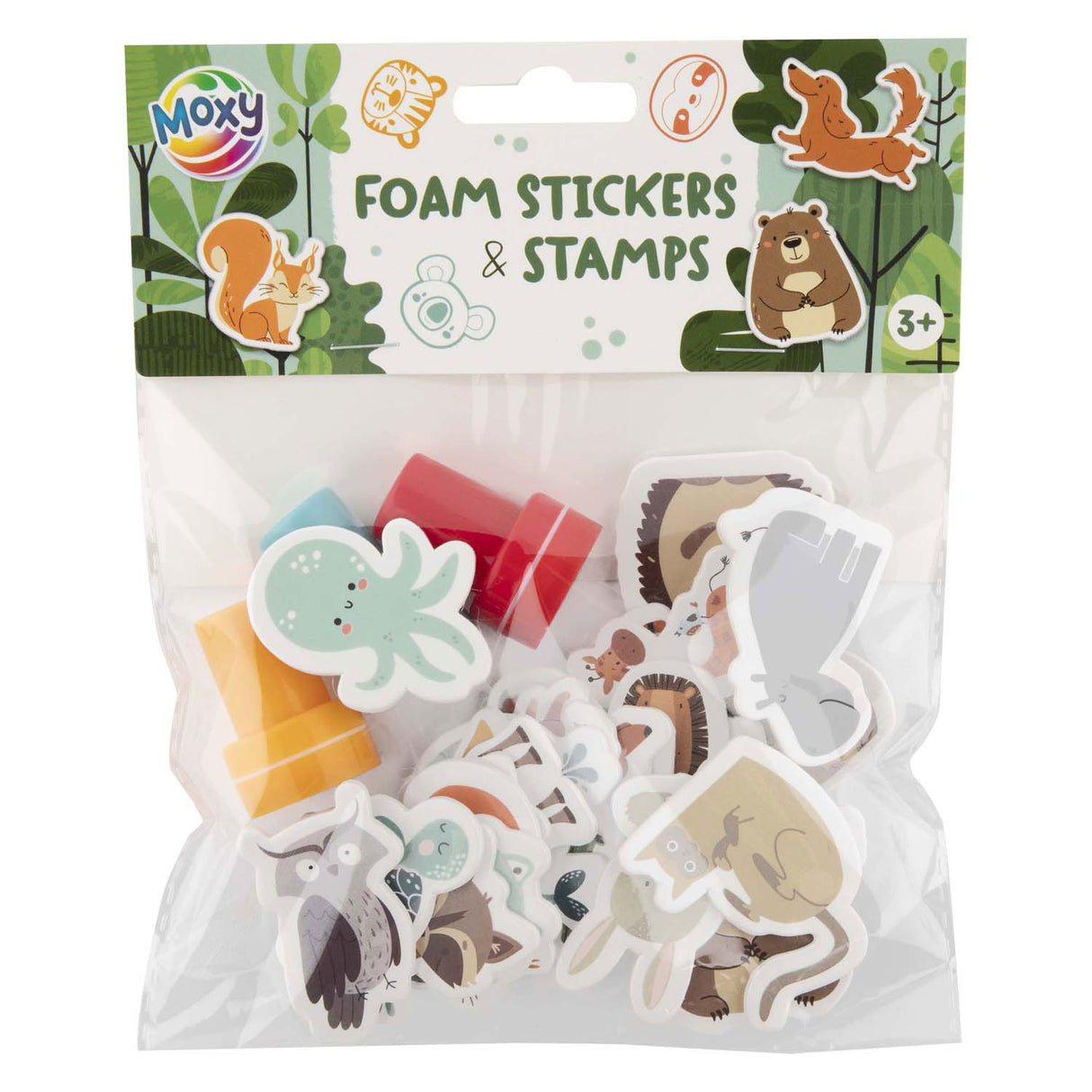 Creative craft group zelfinktende stempels, 3st. en foamstickers