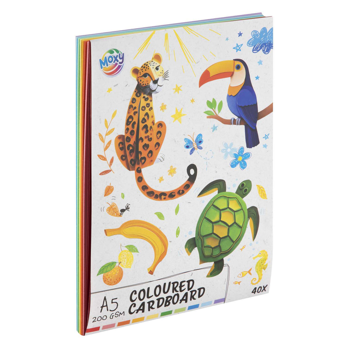 Creative craft group gekleurd karton a5, 40 vellen 10 kleuren