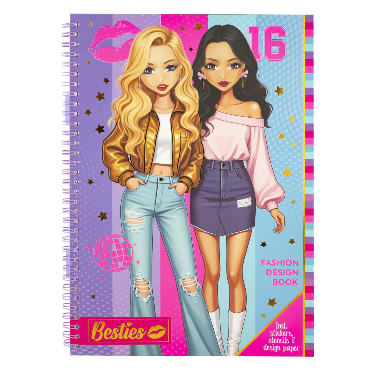 Creative craft group besties fashion ontwerpboek a4 met accessoires
