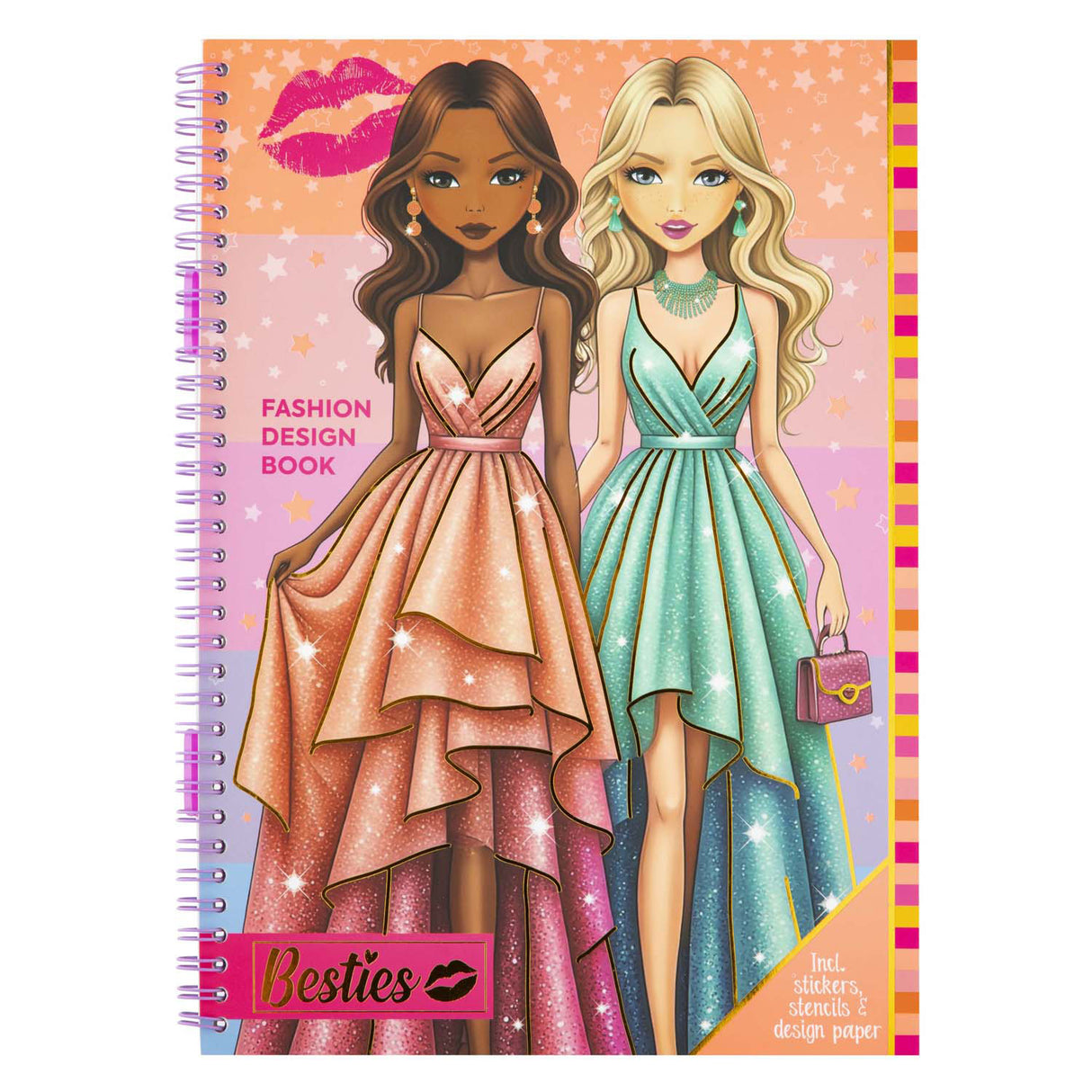 Creative craft group besties fashion ontwerpboek a4 met accessoires