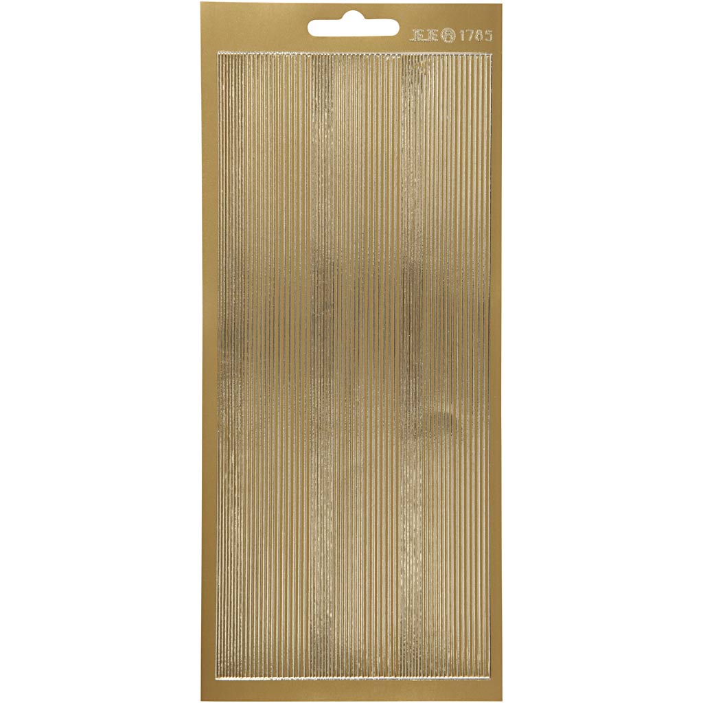 Creativ bedrijfsstickers, randen, vel 10x23 cm, goud, 1 vel