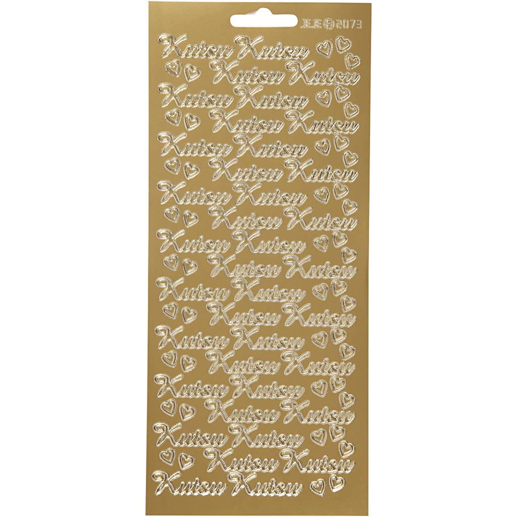Creativ company stickers, kutsu, vel 10x23 cm, goud, 1 vel