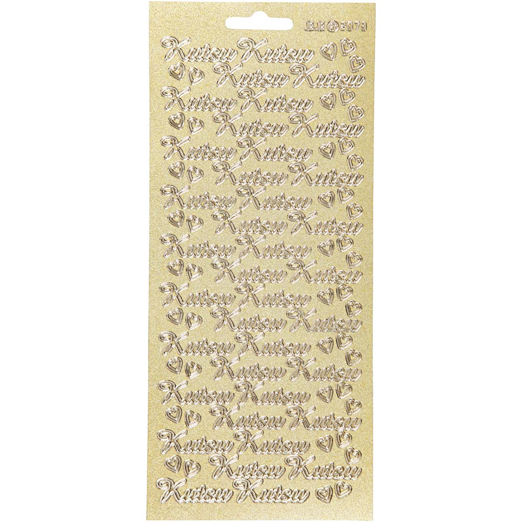 Creativ company stickers, kutsu, vel 10x23 cm, goud, 1 vel