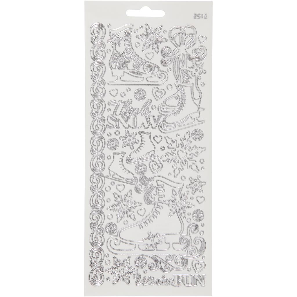 Creativ company stickers, schaatsen , vel 10x23 cm, 1 vel