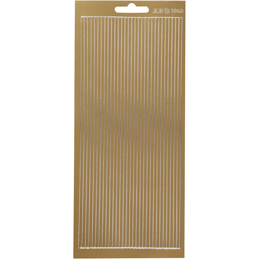 Creativ company stickers, randen, vel 10x23 cm, goud, 1 vel