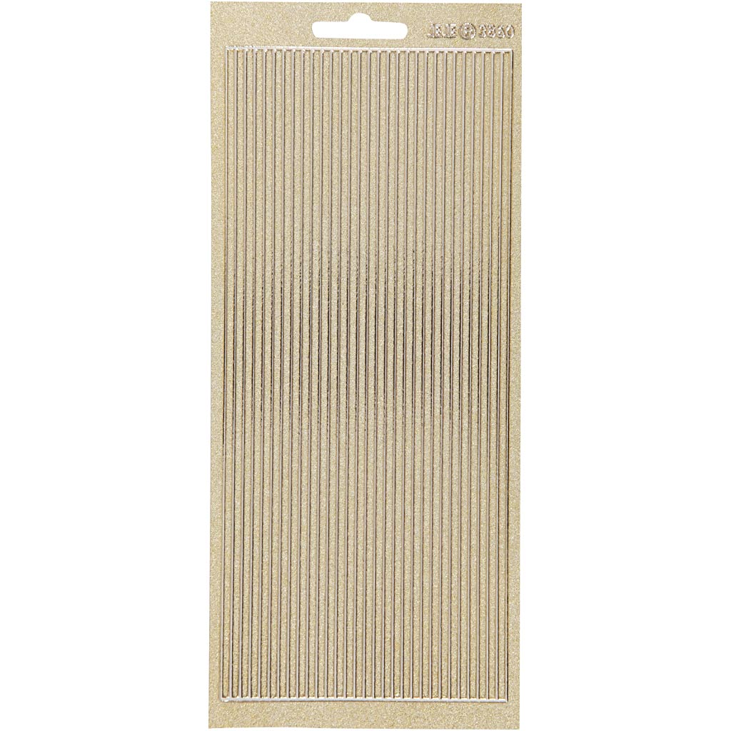 Creativ bedrijfsstickers, randen, vel 10x23 cm, goud, 1 vel
